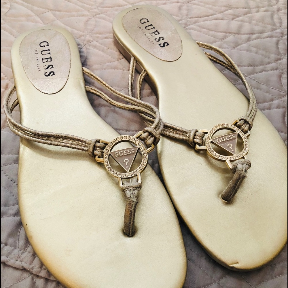 Gold vintage guess Sandals